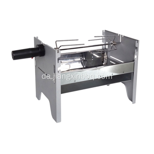 Tragbarer Holzkohle-BBQ-Grill mit Rotisserie-Motor-Kit